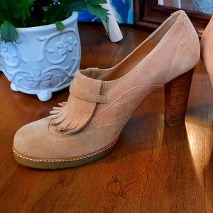 Daniblack Creame Leather Heeled Shoes